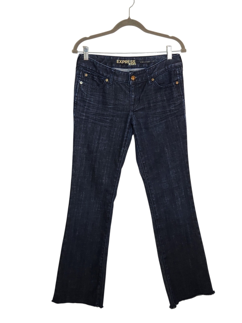 Express Dark Wash Stella Bootcut Jeans Size 6 Long